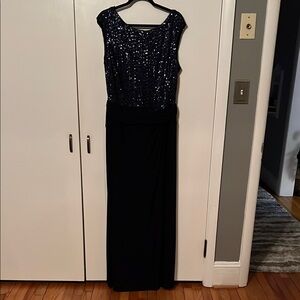 Ralph Lauren Black Embellished Gown for Wedding Guest
